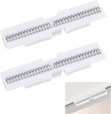 2 Pcs Bi-Fold Door Slide Guide,ABS Bifold Door Spring Slide Rail,White Bifold Closet Door Slide Guide for Top Mount Protect Doors Track