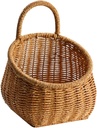 VOSAREA Hanging Woven Basket for Kitchen Storage Lightweight Decorative Wall Basket for Vegetables Fruits and Home Decor Chic Pastoral Design for Indoor and Outdoor Use