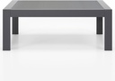 Solaste Aluminum Outdoor Coffee Table, All-Weather Rectangle Metal Patio Coffee Table Furniture for Balcony, Garden, Indoor or Outdoor Use, Dark Grey
