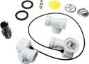 Geberit Tub and Shower Faucets Accessories, 151.514.00.1, PVC Tub Waste with 43" Cable, 1 Count