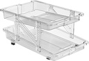 Valcatch Refrigerator Organizer Bins Can Dispenser Storage Organizer Bins 2-Tier Stackable Soda Can Organizer Beverage Can Holder for Refrigerator Pantry Cupboard (1)