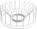 White Metal Circular Plate Storage Rack