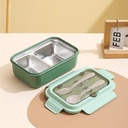 Lightweight Food Bento Box, Divided Compartment Lunch Box, Convenient with Fork and Spoon, Microwave Lunch Box