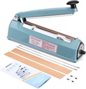 METRONIC Impulse Sealer 8 inch, Manual Heat Sealer Machine for Plastic Bags, Shrink Wrap Bag Sealers Heavy Duty Sealing Machine With Repair Kit (Blue)