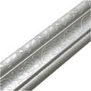 90"x 3" Self Adhesive Flexible Molding Trim, 3D Sticky Decorative Wall Lines Border Lines for Home, Office, Hotel DIY Decoration, Gray