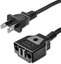 028372 Deep Fryer Breakaway Power Cord for Waring DF175 DF250 DF280 TF200 Deep Fryer Cord Replacement - Deep Fryer Cord - Deep Fryer Parts & Accessories (Interface Size: 1.6 * 0.7 Inch)