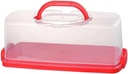 LIOONS Classic Bread Box Vintage Bread Storage Box for Countertop Extra Large Bread Box Portable Rectangular Bread Holder Clear Plastic Bread Bin Food Storage