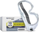 Aqulius Safety Goggles - 10-Pack, Direct-Vented & Comfort Fit - Anti-Fog Impact-Resistant Protective Eyewear Bulk for Construction - ANSI Z87+ Certified