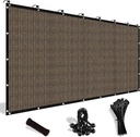 Shade&Beyond 90% Sun Shade Cloth with Grommets, 8' X 12' Pergola Shade Cover Canopy, Mesh Tarp Sun Screens for Patio, Outdoor, Garden, Backyard, Mocha