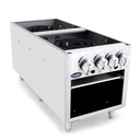 CookRite ATSP-18-2 Two Burner Stock Pot Stove Natural Gas Stainless Steel Countertop - 160,000 BTU