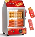 Wantjoin Commercial Hot Dog Steamer with Bun Warmer