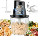 Electric Chicken Shredder Automatic 250W Food Processors Machine - Electric Food Chopper with Meat Grinder & Vegetable Chopper, 2 Bi-Level Blades for Home Use,Kitchen Aid,Baby Food,Pet Food