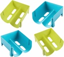4pcs Stackable Refrigerator Drink Racks Storage Containers for Beverage Organization Sturdy Design for Fridge for Home Use