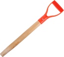 Mikikit Garden Fork Replacement Handle Durable D Shaped Wooden Shovel Grip Nonslip Surface for Secure Control Strong Pitch Fork Handle Replacement for Tough Digging Tasks