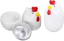 2 Pcs Quick Breakfast Microwave Egg Boiler Cooker Small Kitchen Appliances