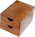 Coffee Storage Drawer Holder, Wood Coffee Capsules Organizer for Bar Office Kitchen Counter, Double Layer