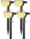 Solar Lights Outdoor Waterproof IP65, 76 LED 3 Lighting Modes Solar Spot Lights Outdoor Yard Garden Landscape Pathway (Warm White, 4 Pack)