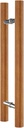 Modern Barn Door Handle Set, H Shaped Wooden Sliding Barn Door Handle Push Pull for Interior/Exterior Front Door, Brown, 47 1/4 inch (120 cm)