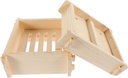 Ciieeo Modern Farmhouse Portable Steamer Wooden Steamer for Food Vegetables Covered Kitchen Dumpling Basket Natural Wood Cooking Tool