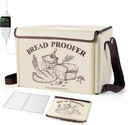 Bread Proofing Box with Temp & Timer Control – Foldable Bread Proofer for Dough, Sourdough, Pizza & Yogurt – Large Proofing Container for 3D Filament Drying, with NTC Sensor & Bonus Shelf