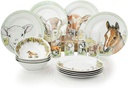 Everything Kitchens 16-Piece Dinnerware-Set with Drinking Glasses