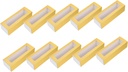 PRETYZOOM 10pcs Macaron Storage Boxes Window Bakery Treat Boxes for Cookies Candy Lids