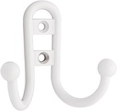 BRAINERD B46115J-W-C Double Robe Hook with Ball End, White