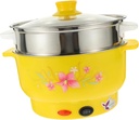 Alipis Multifunctional Double Layers Stockpot Electric Cooking Pot for Home Kitchen Office Compact Design for Easy Use and Storage