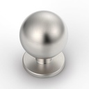 Amerdeco 10 Pack Brushed Satin Nickel Cabinet Knobs Single Hole Cabinet Pulls 1 Inch Diameter Round Drawer Knobs and Pulls for Bathroom Cabinets ZH0053
