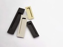 Emtek, Modern Rectangular, Flush Pull, 2" x 7", Flat Black