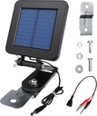 6V Solar Panel for Deer Feeder, Efficient Solar Panel Charger w/Adjustable Mounting Bracket & Alligator Clips, Compatible with Game Feeder Timer & 6V Rechargeable Batteries