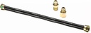 18'' x 1/2'' High Capacity Gas Flex Line - Premium Quality Black Non-Whistle Fire Pit, Fireplace, Dryer Gas Line - Perfect Gas Line for NG or LP Fire Pits - Versatile Usage - Easy Installation