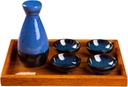Sake Set Japanese with Tray 6 Piece Sake Cup Set Traditional Porcelain Pottery Ceramic Cups Crafts Wine Glasses,F