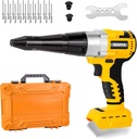 SUVIYA Cordless Rivet Gun Compatible with Dewalt 20V Max Battery(No Battery), Electric Rivet Gun Kit with a kitbox, Brushless Blind Riveter Tool Kit for 1/8", 5/32", 3/16" Rivets