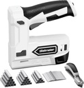 Bielmeier Electric Staple Gun, 2 in 1 Electric Stapler Tacker 4.2V Cordless Brad Nailer Kit, Battery Powered Nail Gun for Upholstery, Carpentry, DIY with Staple Remover, 1650 Pcs Staples and Nails