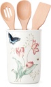 Lenox Butterfly Meadow Porcelain Utensil Holder, 4-Piece