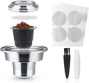Reusable Coffee Pods Adapter Stainless Steel Converter Holder for espresso original line capsule Compatible with ver t*o ENV135 GCA1 Machine (capsule03)