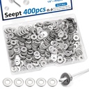 400PCS 1/8 Inch Silver Pop Rivet washers for Pop Rivets Diameter 1/8" 304 Stainless Steel pop Rivet Washer Aluminum pop Rivet washers Blind Rivet Washer