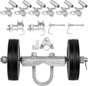 VEVOR Sliding Gate Kit, 6” Rolling Gate Hardware Kit C-Type, Wheel Carrier with Two 6" Wheels Support, Heavy Duty Sliding Gate Rollers for Connect Tracks Door Frames,Sliding Gate Guide Roller,600 lbs