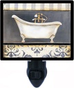 Night Light, Vintage Tub, Bathroom, Bathtub