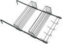 Wall-mounted Storage Basket for Kitchen and Bathroom Wire Organizer with Hooks Non-punching Design Space-saving for Sundries and Clutter Spaces