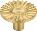 Haliwu 12 Pack Gold Half Moon Cabinet Knobs, Circular Kitchen Handles Single Hole Spacing Dresser and Drawer Pulls