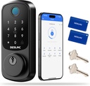 DESLOC Smart Door Lock B200, Smart Deadbolt Lock, Keyless Entry Door Lock, Fingerprint Smart Lock, Smart Locks for Front Door, App Control, Touchscreen Keypad Deadbolts,12-Month Battery, BHMA Grade3