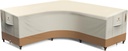 Rosefray 600D Outdoor V-Shaped Sectional Cover,Heavy Duty Anti UV Patio Sectional Sofa Cover with Air Vent, Waterproof Furniture Covers for Deck, Lawn,Backyard 85"x85" Khaki Brown