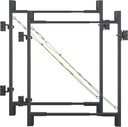 2Pcs Fence Gate Kit DIY Gate Building Kit, 36"-72" Heavy Duty Wood Fence Gate Kit with 4-5 Feet Height, Fits Both 1"x4" and 2"x4" Wood
