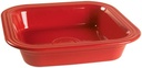 Fiesta® Square Baker (9" x 9") – Durable Ceramic, Lead-Free, Dishwasher/Microwave/Oven Safe – Made in USA Dinnerware - Scarlet