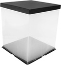 DECHOUS Transparent Cake Storage Box Cake Packing Box Carrier for Display 1 Set