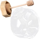 PRETYZOOM Honey Storage Pot with Stirrer Mini Honey Jar for Syrup Dispenser Jar Airtight Design