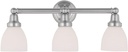 Livex Lighting 1023-91 Classic 3-Light Bath Light, Brushed Nickel