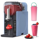Slushie Machine, Slushy for Home No Ice Need, Soft Serve Ice Cream Maker & Margarita Machine, Auto-Cleaning, 6 Presets for Milkshakes, Frappés, Frozen Drink and More, Blue, 1 Insulated Cup